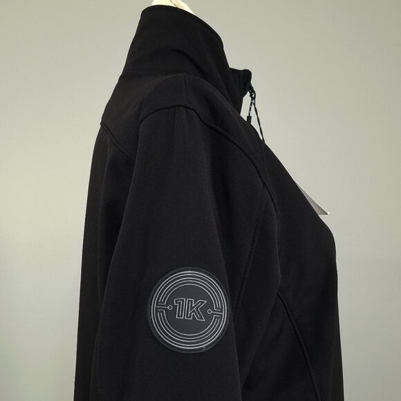 Lyft 1K Jacket Womens S Black Soft Shell Fleece Lined Full Zip Logo New - Picture 2 of 8